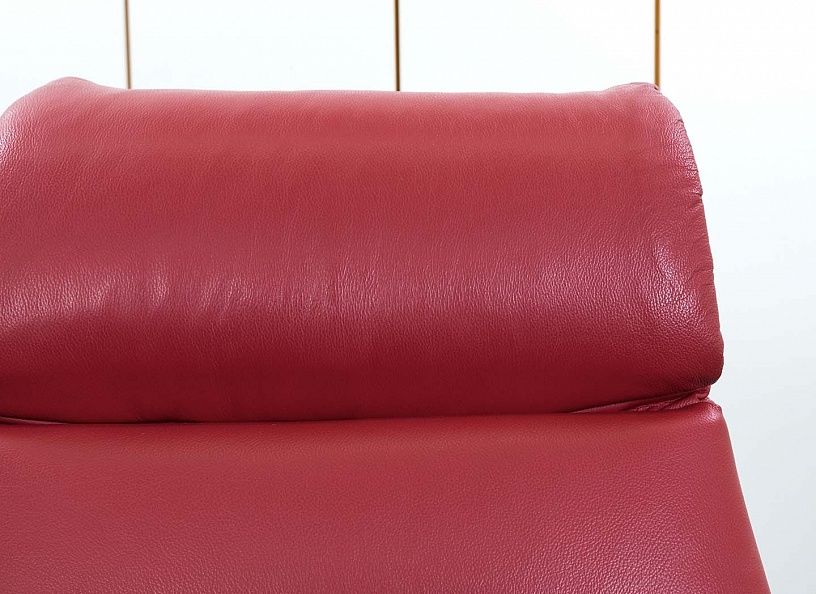 Мягкое кресло SteelCase Кожа Красный Massaud Lounge Chair  (КНКК-19013)